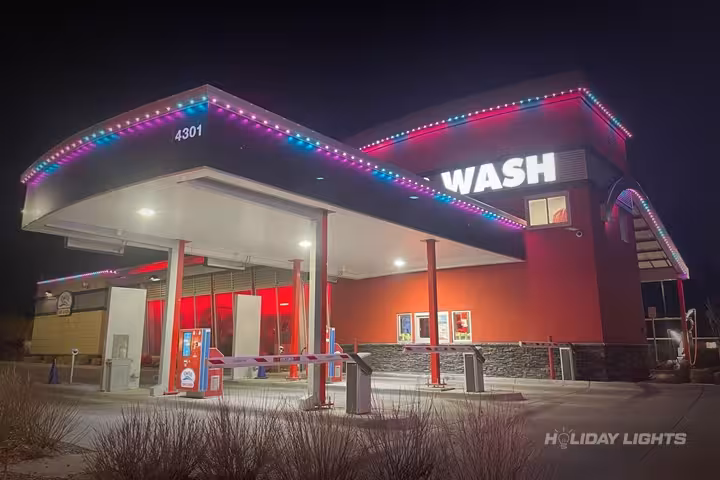 Permanent holiday lights installation in Connecticut