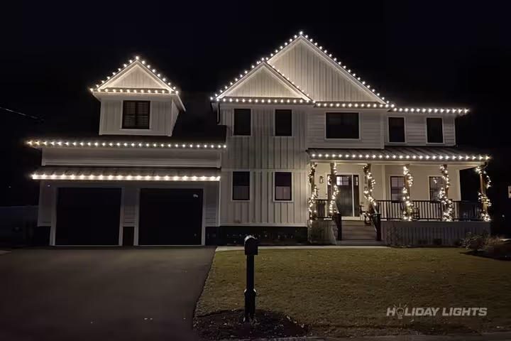 Residential holiday lights installation in Connecticut