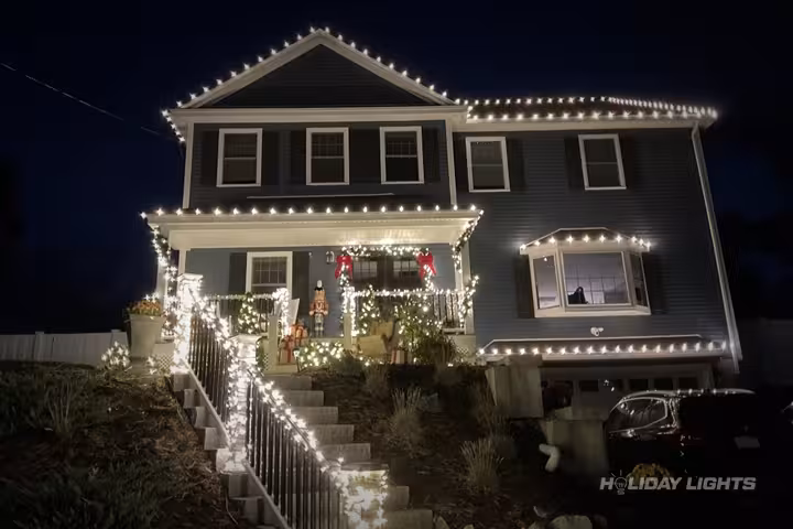 Residential holiday lights installation in Connecticut