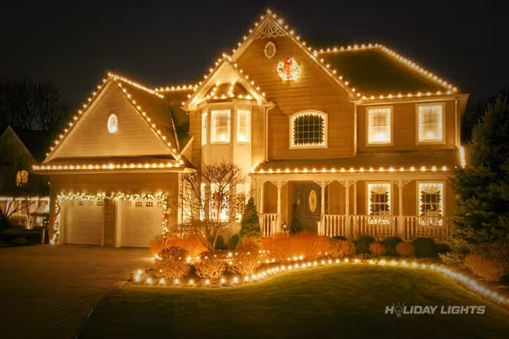 Residential holiday lights installation in Connecticut